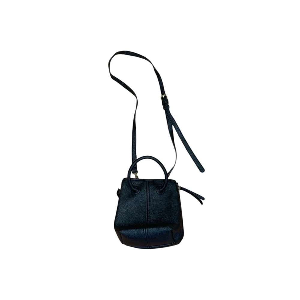 Anthropologie Black Pebbled Leather Crossbody Bag